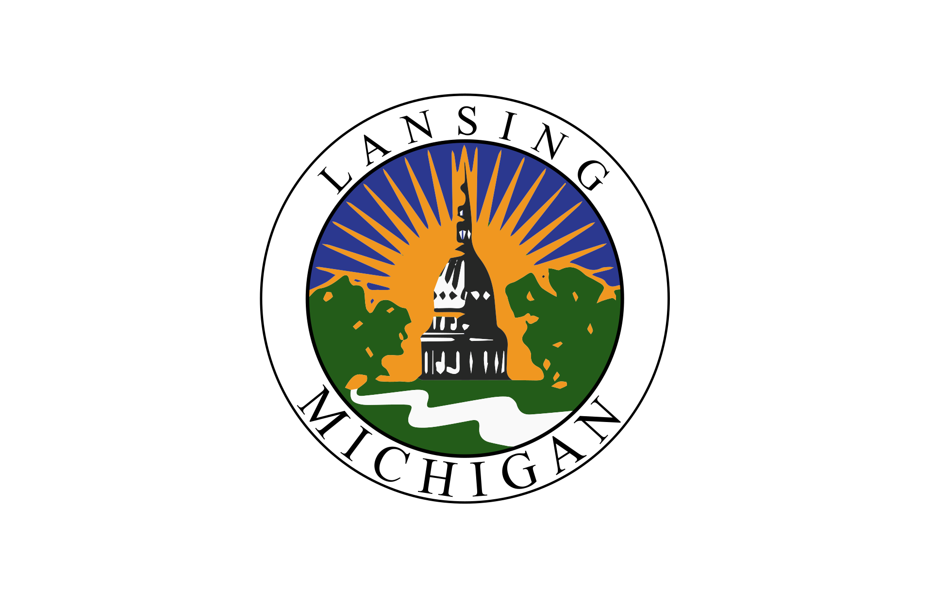 The flag of the City of Lansing.